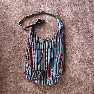 Multi colored hobo crossbody bag